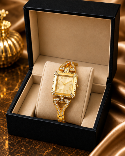 Elegant Gold Ladies Luxury Watch